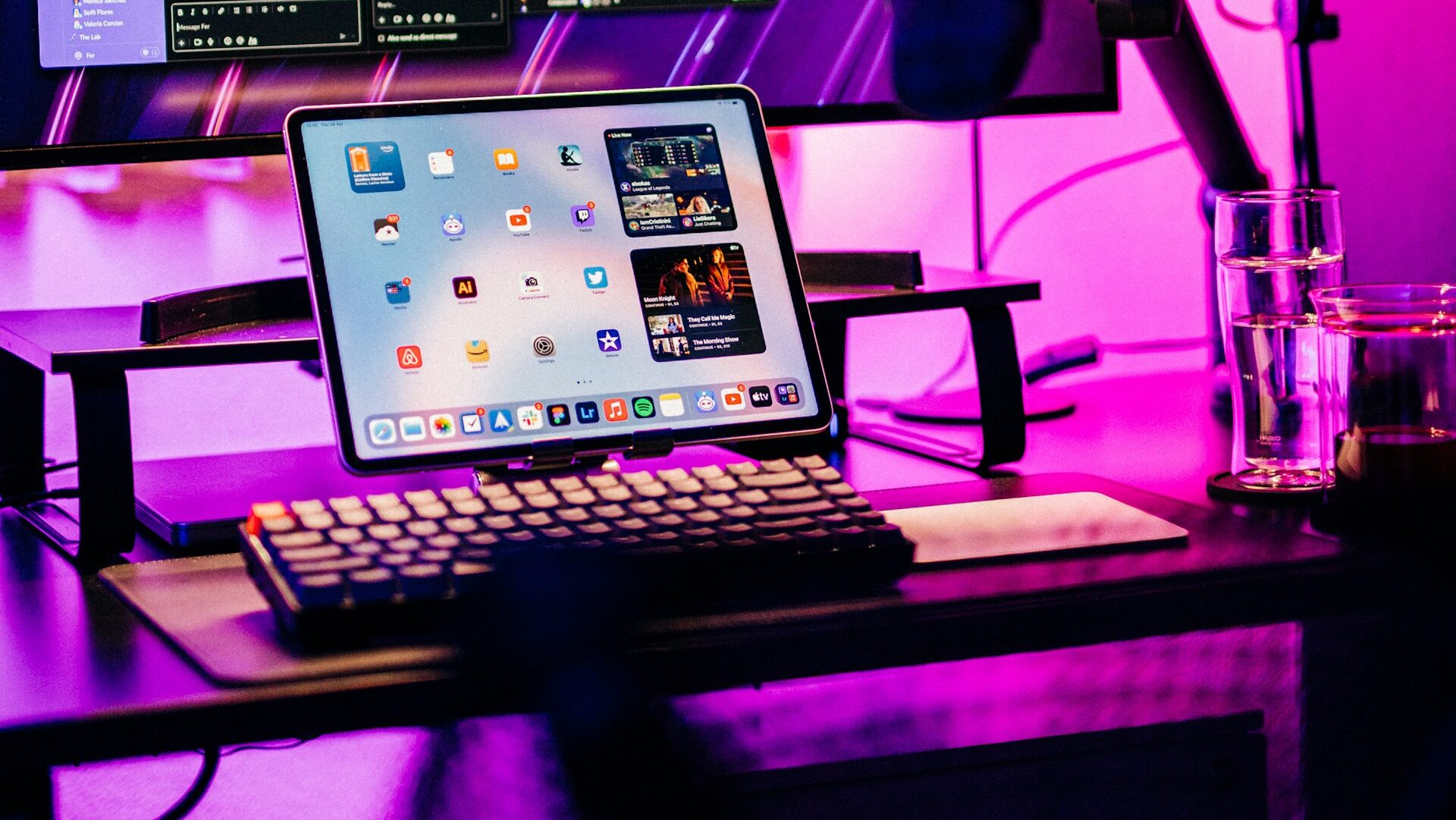 wooden monitor stand